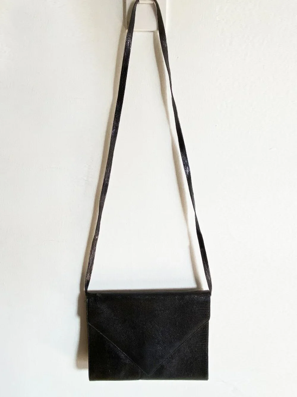 Vintage Bottega Veneta Brown Embossed Leather Clutch with Removable Strap